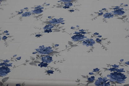 Elegant Blue Floral Queen  Size Bedspread with Pillow Covers – Soft Cotton Feel