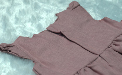 Floral Embroidered Cotton Frock for Girls – Sleeveless Party Wear Dress