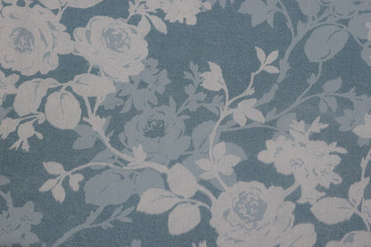 Floral Blue Queen Size Bed Spread – Soft & Elegant All-Over Print