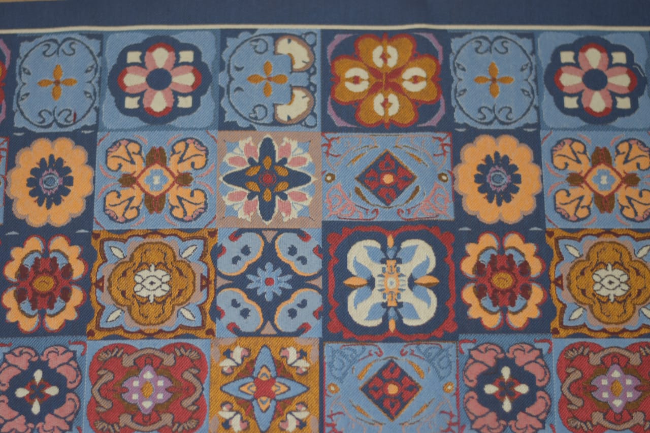 Bohemian Embroidered Table Runner – 160 cm x 35 cm | Multicolor Tassel Decor Runner