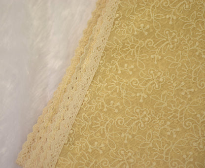 Elegant Beige Embroidered Churidar Shawl – 30 x 94 Inche