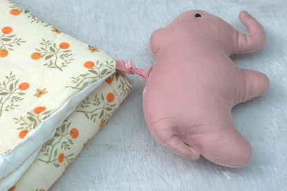 Soft Cotton Baby Swaddle Cloth – 1.10 m x 1.10 m | Gentle Printed Newborn Wrap