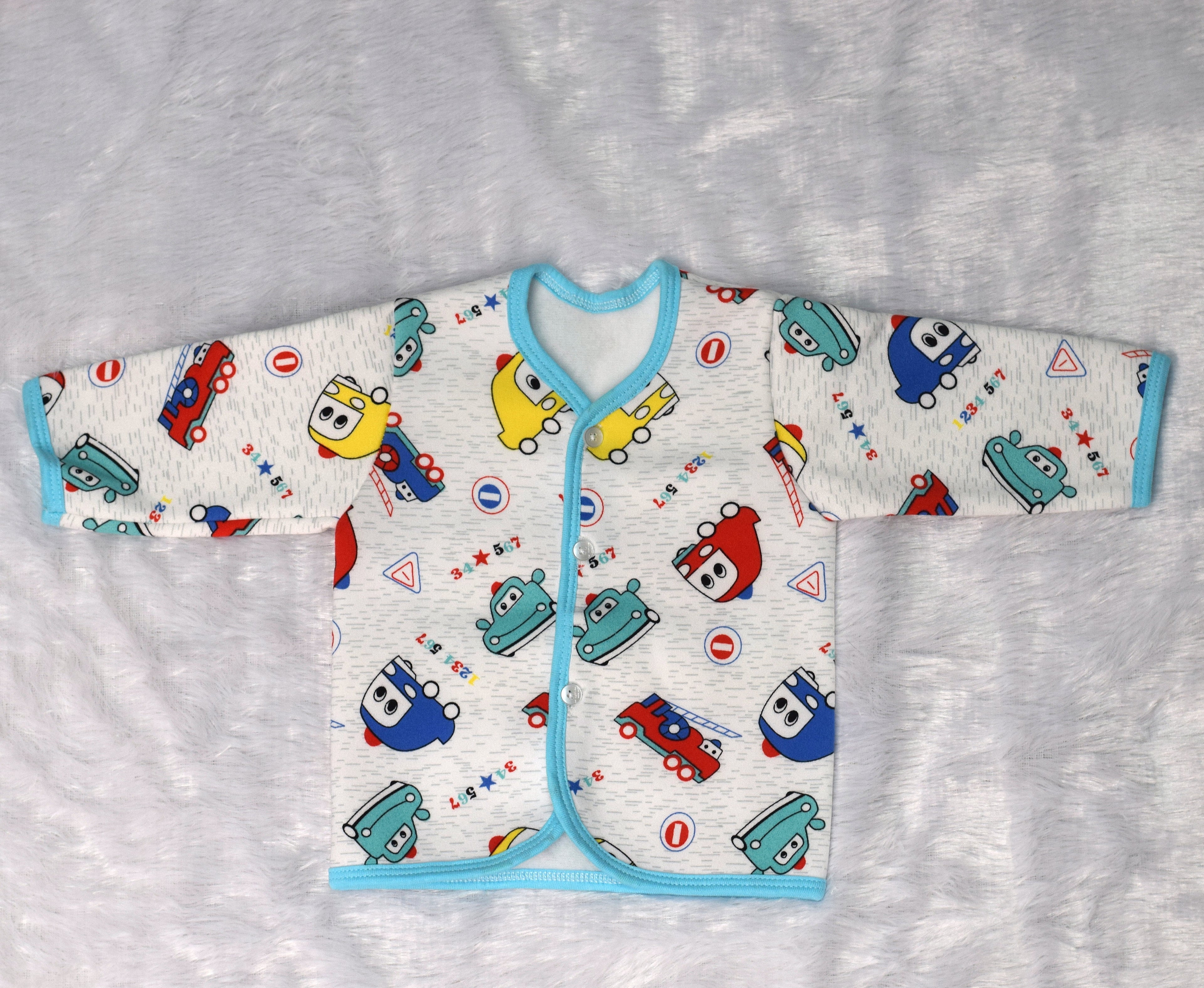 Cute Car Print Baby Jhabla - Cotton Wear for 3 to 6 Months - View 3 - Cotton - Nushio