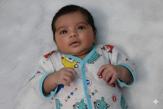 Cute Car Print Baby Jhabla – Soft Cotton Wear for 3 to 6 Months