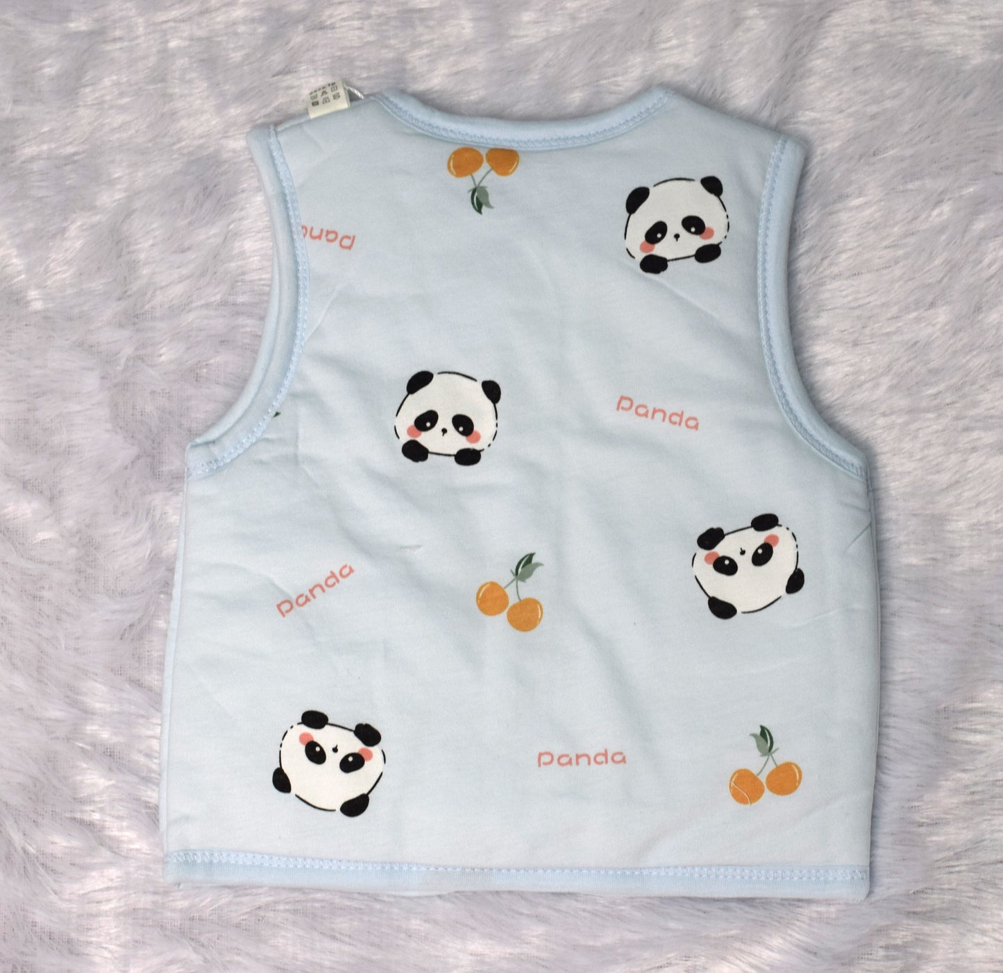Newborn Cotton Sleeveless Jabla – Cute Panda Print (0-6 Months)