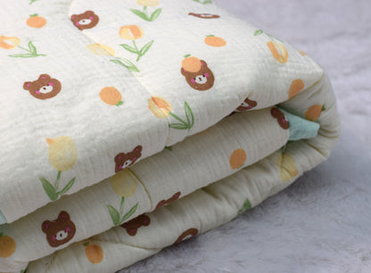 Soft Cotton Baby Swaddle Blanket with Plush Backing – 1 m x 95 cm