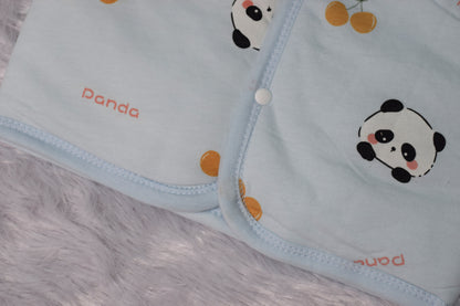 Newborn Cotton Sleeveless Jabla – Cute Panda Print (0-6 Months)