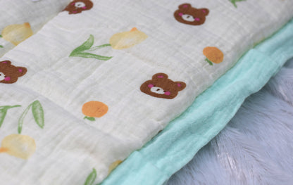 Soft Cotton Baby Swaddle Blanket with Plush Backing – 1 m x 95 cm