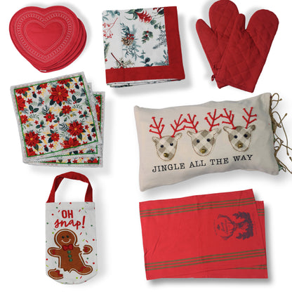 🎁 Christmas Home Décor Gift Hamper – Premium Festive Table & Kitchen Set (10+ Pieces)