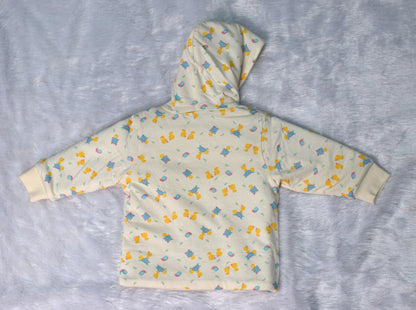 Soft Cotton Baby Hooded Jacket | Cute Animal Print | 3–6 Months
