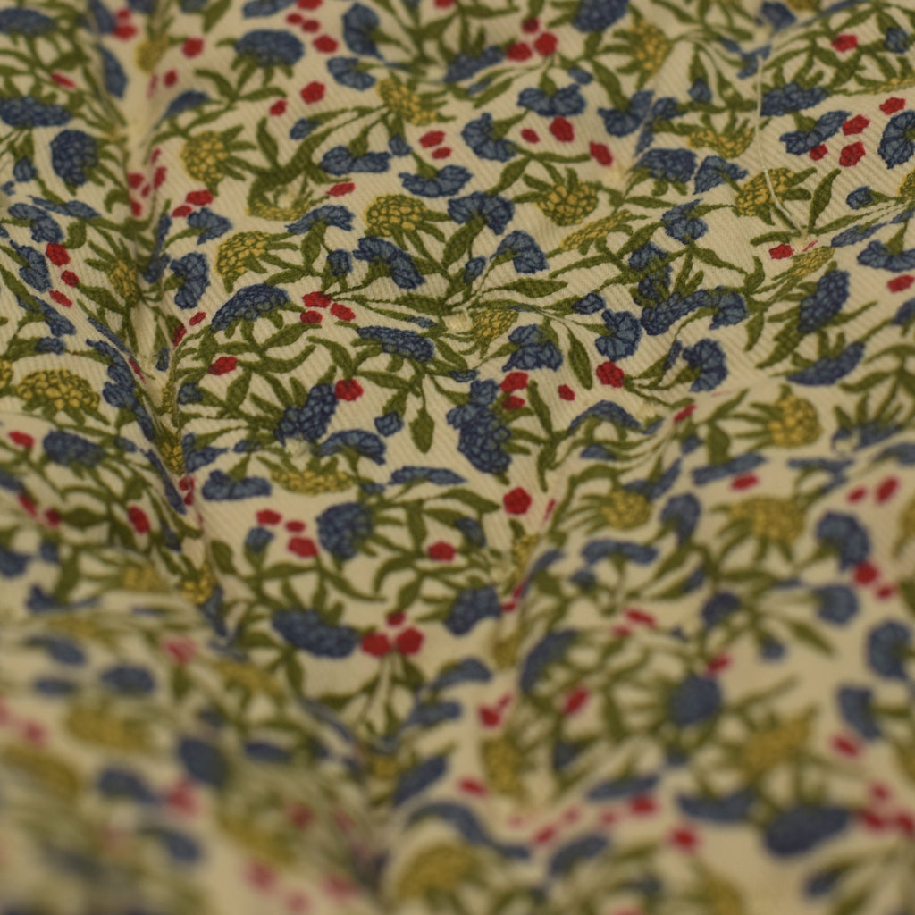 Handmade Quilted Fabric Storage Basket – Floral Print Organizer with Handles