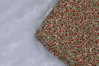 Floral Print Cotton Tote Bag