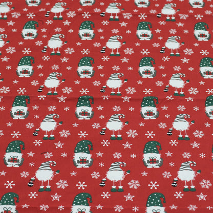 Festive Santa Print King Size Bedsheet with 2 Pillow Covers – Red & Green Christmas Theme