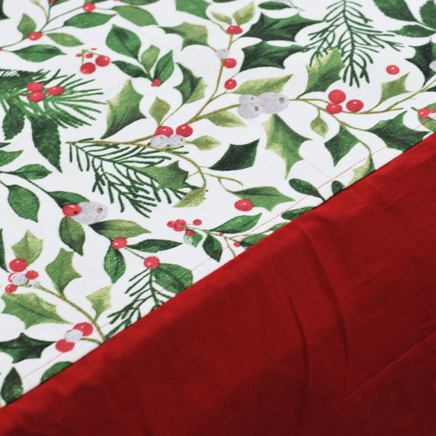 Festive Leaf Print King Size Cotton Bed Sheet Set