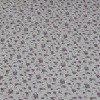 Floral Printed Cotton Bed Sheet Set – 3 Piece (White & Purple Roses)