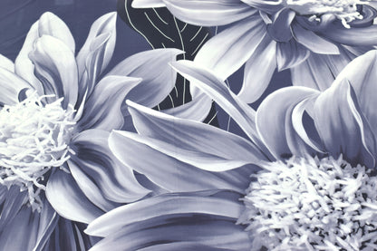 Luxury Queen Size Blue Floral Bedsheet – Soft, Premium & Elegant Design with pillow cover