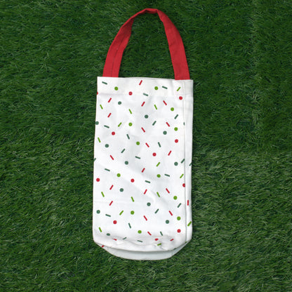 Christmas “Let’s Get Lit” Wine Bottle Cover Bag – Festive Gift Bag with Handle