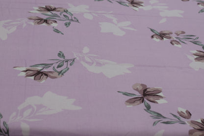 Pastel Pink Floral Queen Size Bedsheet Set with 2 Pillow Covers