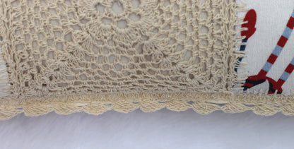 Handmade Crochet Patchwork Cushion Cover 16x16 Inch