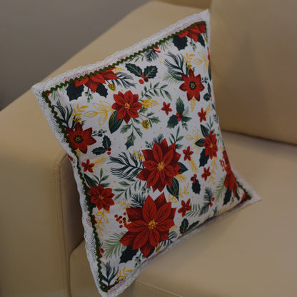 Festive Floral Printed Cushion Cover Set of 5 – 16x16 Inch