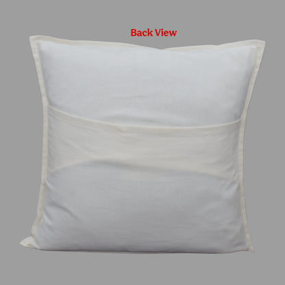 Set of 5 Cute Cat & Girl Embroidered Cushion Covers – Soft Beige