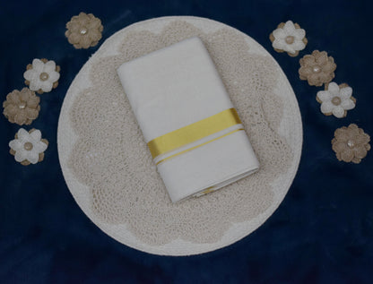 Traditional Kodi Cotton Dhothi with Golden Border