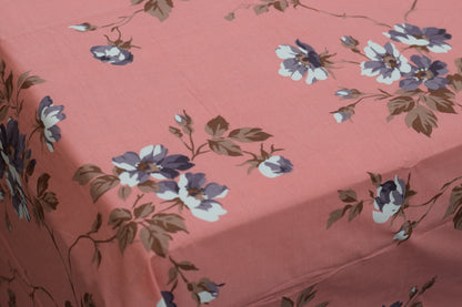 Floral Bliss Pink Queen Size Bedsheet with 2 Pillow Covers – Soft Cotton Printed Set