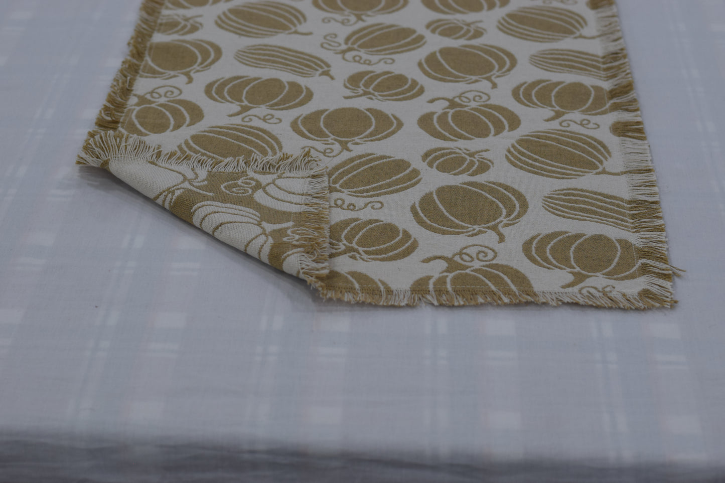 Pumpkin Print Cotton Table Runner – 2.35 cm x 40 cm | Decorative Dining Table Runner
