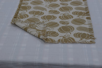 Pumpkin Print Cotton Table Runner – 2.35 cm x 40 cm | Decorative Dining Table Runner