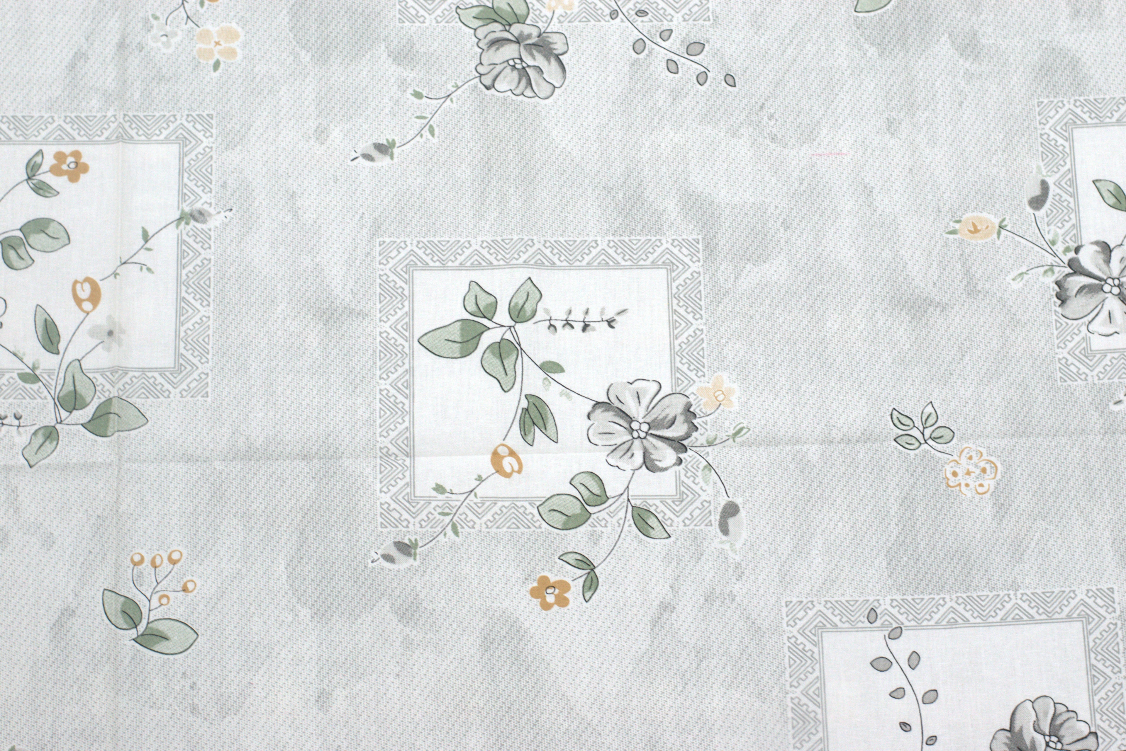 The Minimalist: Sage Blossom Floral Queen Bed Sheet Set - 3 Piece