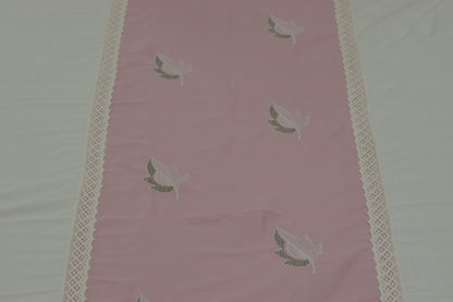 Elegant Pink Bird Motif King Size Bed Sheet Set – Soft Cotton Finish