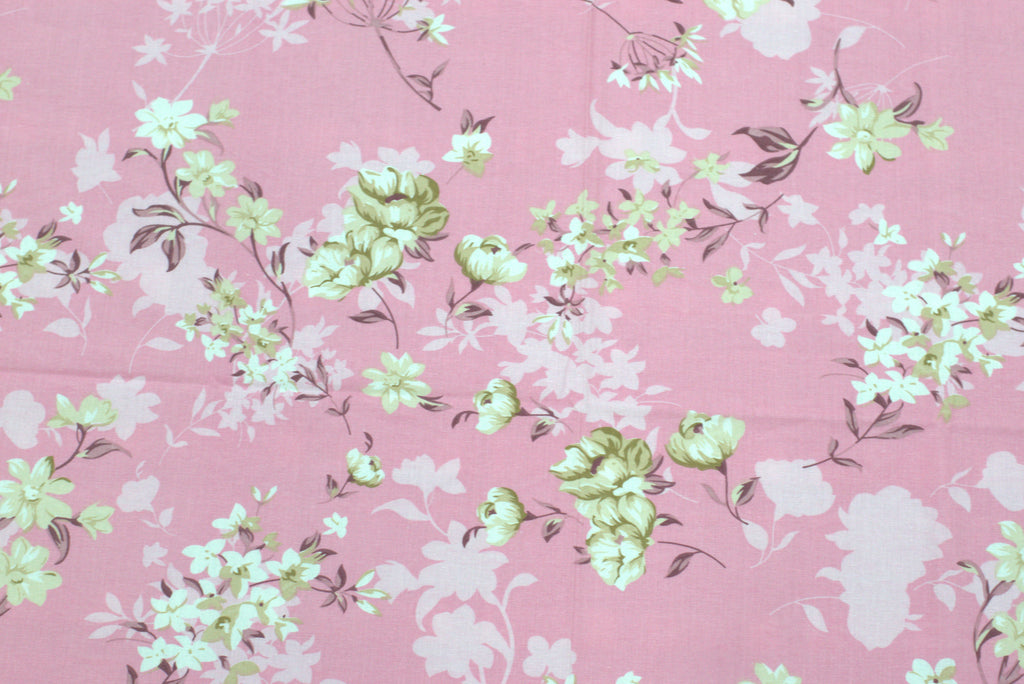 Pink Floral Queen Size Bedsheet with Pillow Covers – Cotton Bed Sheet Set