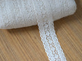 Elegant White / Beige Floral Lace Trim – 3cm Width | 10M / 20M Roll | Soft Decorative Lace Border