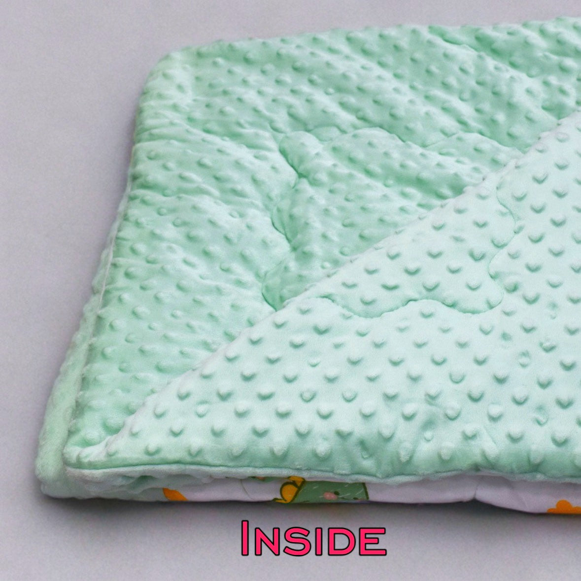 Soft Cotton Baby Blanket - 37" x 37" | Cute Dinosaur & Fruit Print | Ultra Cozy Baby Quilt