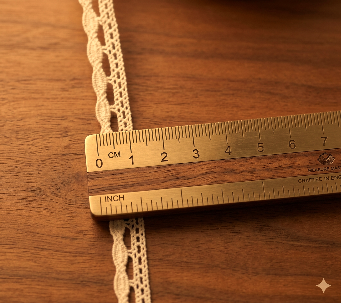 Elegant White/Beige Lace Trim – 1 cm Width | 10M / 20M Roll | Delicate Crochet Design