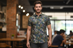 Men's Floral Print Rayon Casual Shirt – Short Sleeve, Lightweight & Breathable – Multicolor