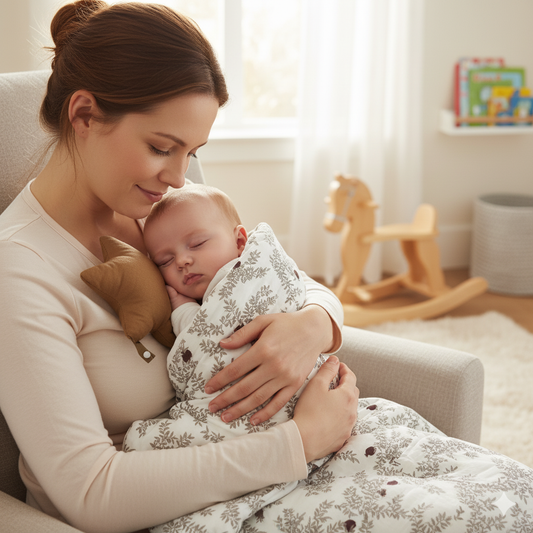 Soft Cotton Baby Blanket(Baby Quilt) – 45 x 45 Inches | Handcrafted Comfort with Leaf & Pomegranate Print