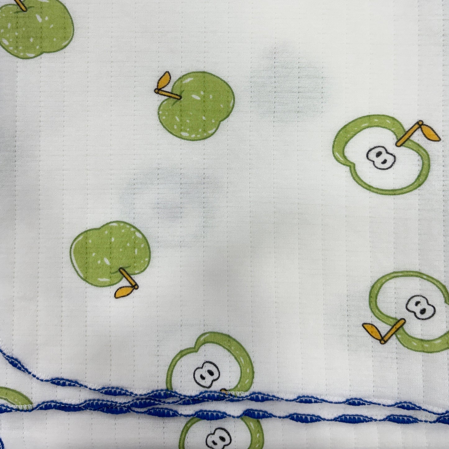 Soft Cotton Baby Blanket – 32 x 32 Inches | Green Apple Print
