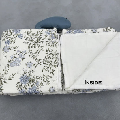 Soft Cotton baby blanket ( Baby Quilt)  with Floral & Bunny Print with Whale Pillow – 45” x 45”Handcrafted Floral & Bunny