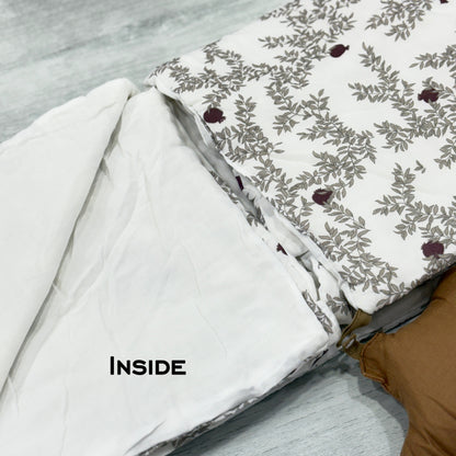 Soft Cotton Baby Blanket(Baby Quilt) – 45 x 45 Inches | Handcrafted Comfort with Leaf & Pomegranate Print