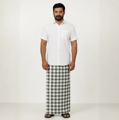 Kailey Premium Cotton Checkered  Gray & White