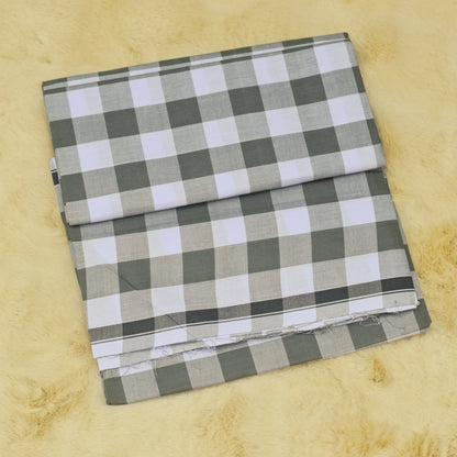 Kailey Premium Cotton Checkered  Gray & White