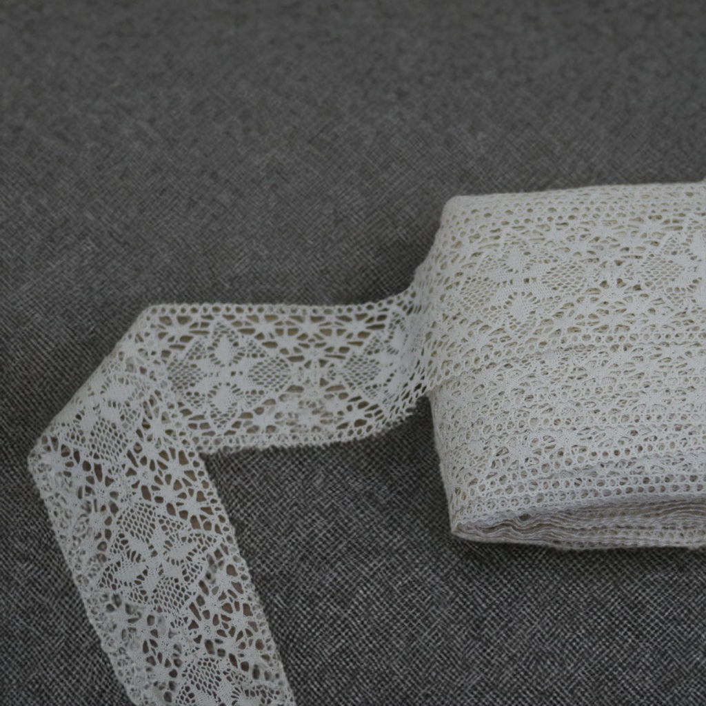 Vintage Style White Lace Trim Roll – 20 Meters