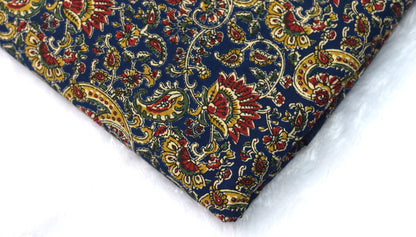 Soft Cotton Churidar Material – 3 Meter | 44 Inch Width | Navy Floral Print Fabric