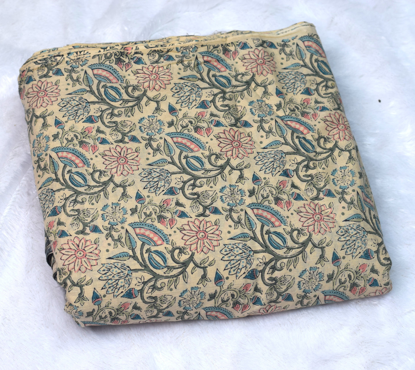 🌸 Soft Cotton Floral Churidar Material – 3 Meter | 44 Inch Width