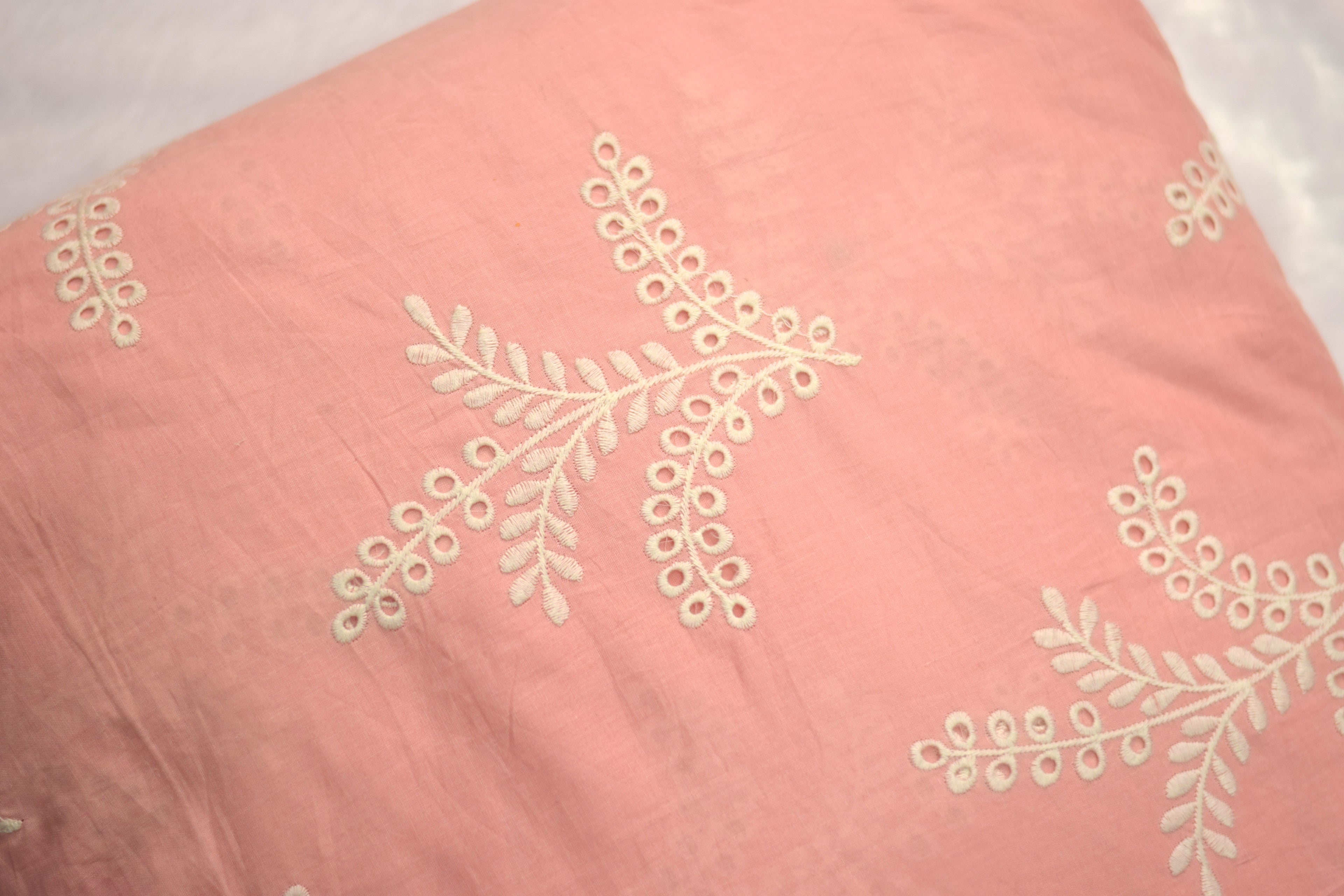 Peach Embroidered Top Material – 2.75 Mtr