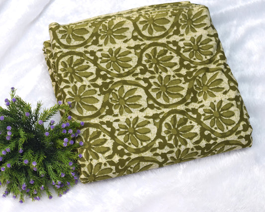 Soft Cotton Churidar Material – Floral Print | 3 Meter Fabric | 44 Inch Width