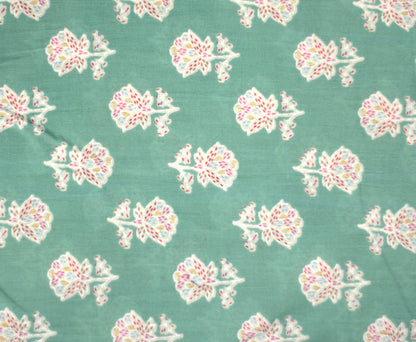 Elegant Green Floral Mix & Match Fabric Set – Top 2.75m & Bottom 2.25m
