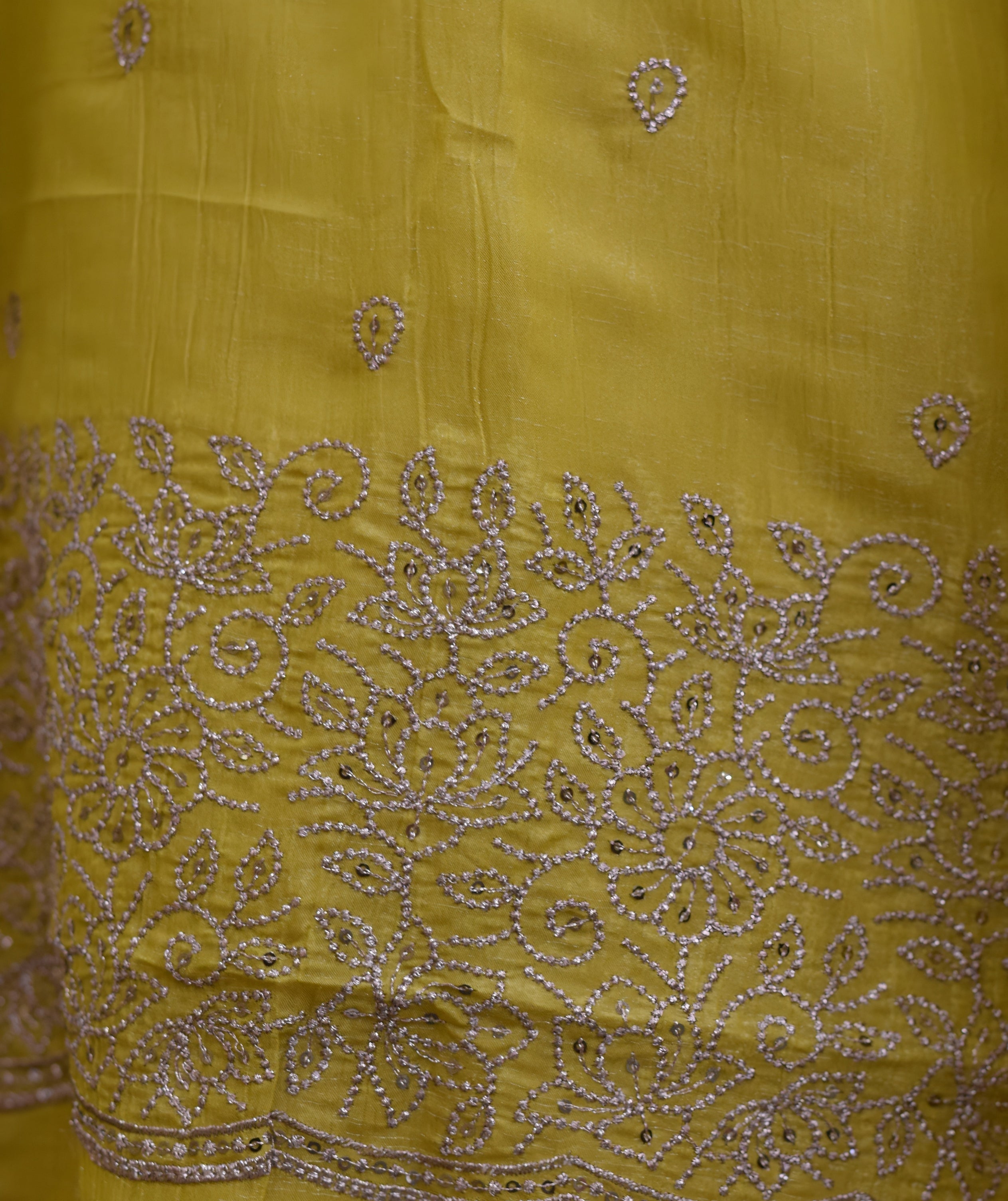 Elegant Organza Churidar Set Material with Dupatta