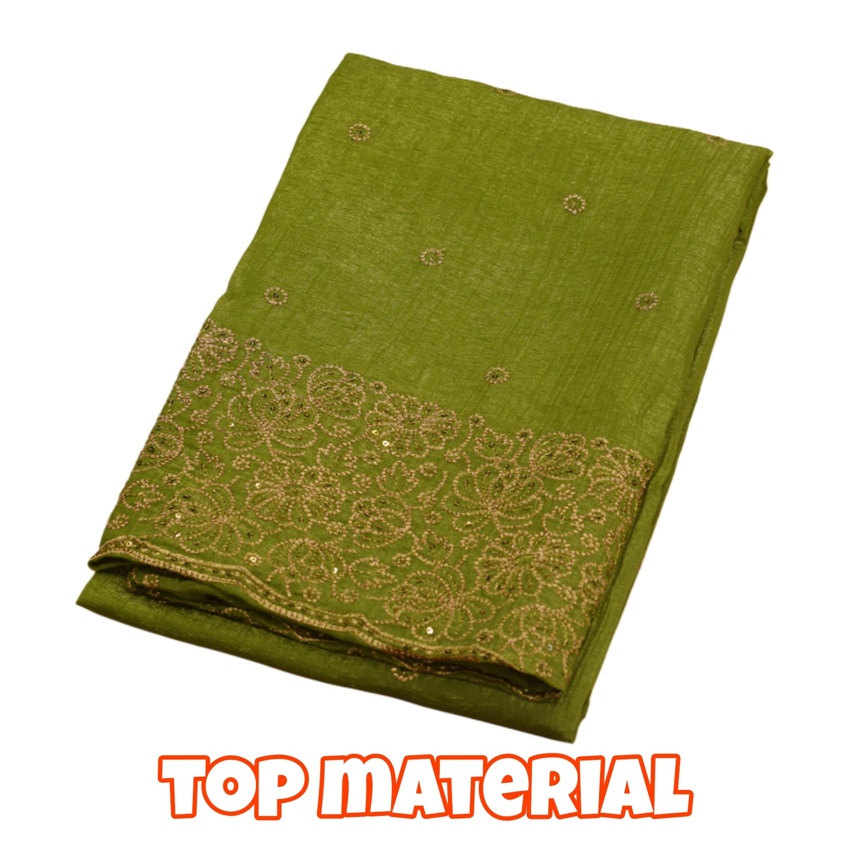 Elegant Organza Churidar Set Material with Dupatta